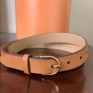 Tan skinny belt